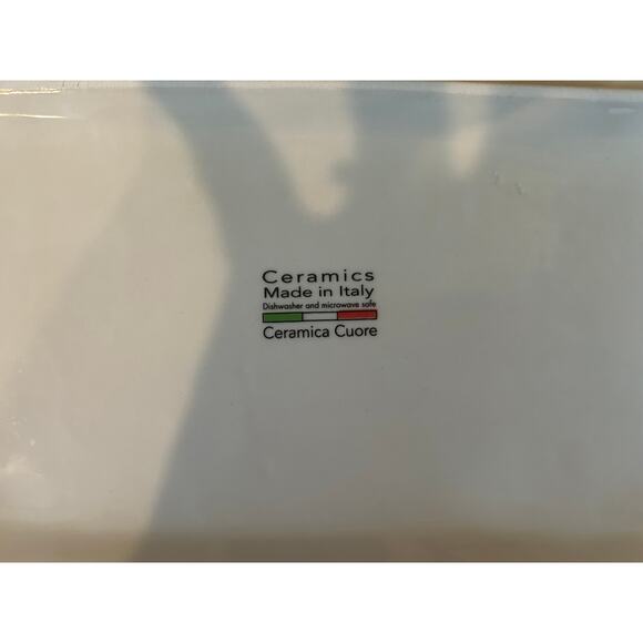 Ceramica Cuore Serving Platter, Lemons w/ Building, 11"x6.5" Made in ITALY - Picture 4 of 7